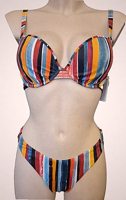 Freya Swim Bali Bay Schalen Bügel BH Bikini SET Gr.65F UK 30E +Brazilian slip S