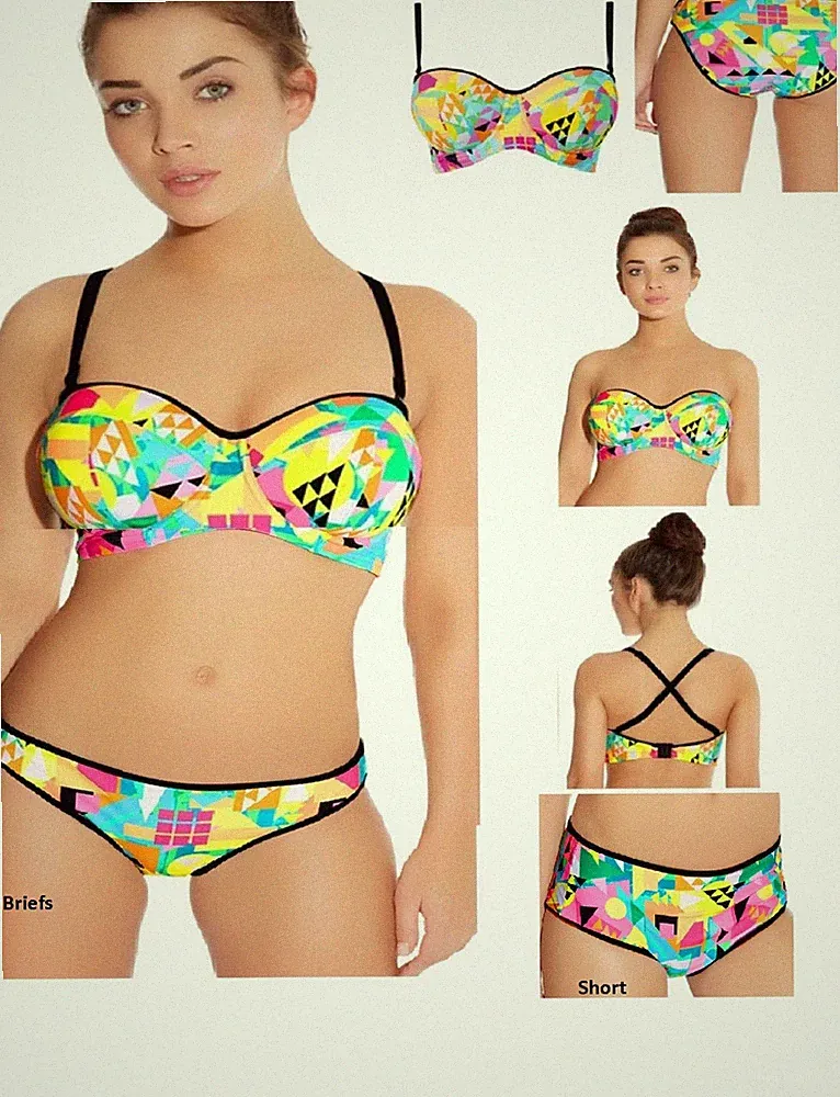FREYA~TRIBAL TRAX U/W GEPOLSTERTER BANDEAU-BIKINI BH+SLIP-SET*VERSCHIEDENE GRÖßEN*