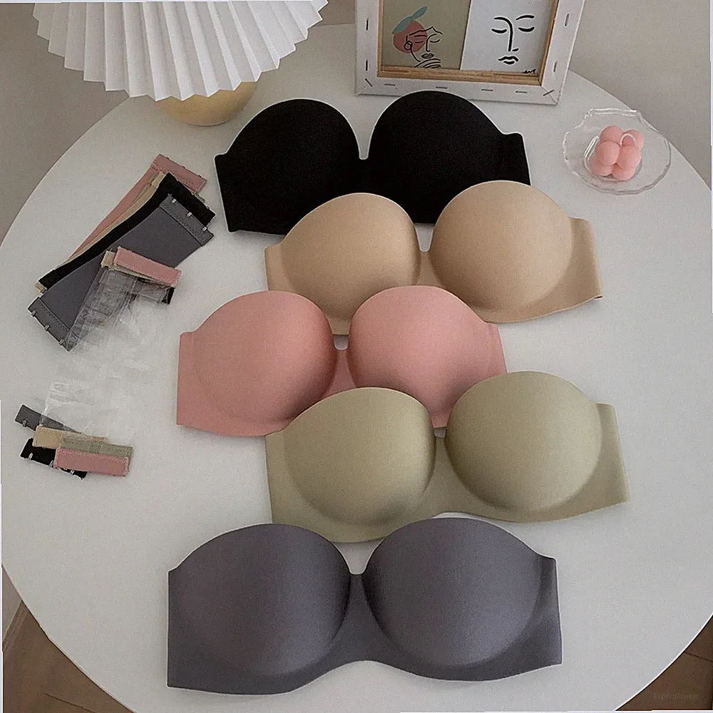 Für Freizeitkleidung unsichtbarer trägerloser Bralette-BH mit Frontverschluss