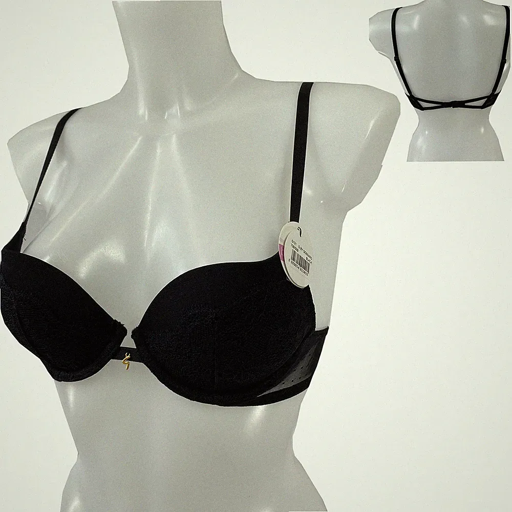 G by Gossard Damen BH mit Bügel Push-Up-BH Plunge-BH Gr. 70B Schwarz NEU