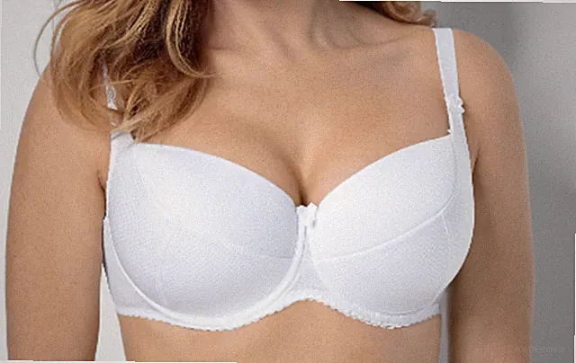GAIA TOP BH MODELL KATE WEISS FULLCUP LEICHT WATTIERT MIT BÜGEL Gr. 75 D
