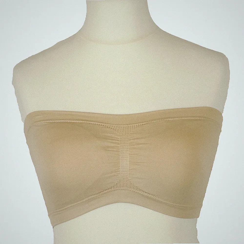 George Bandeau BH Gr. M Beige Trägerlos Stretch gepolstert gebraucht