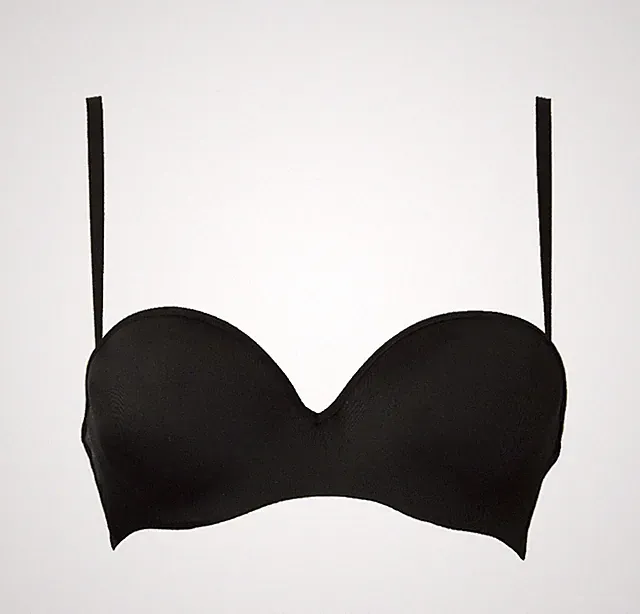Gepolsterter Bandeau-BH für Frauen mit zwei abnehmbaren, passenden und transpare