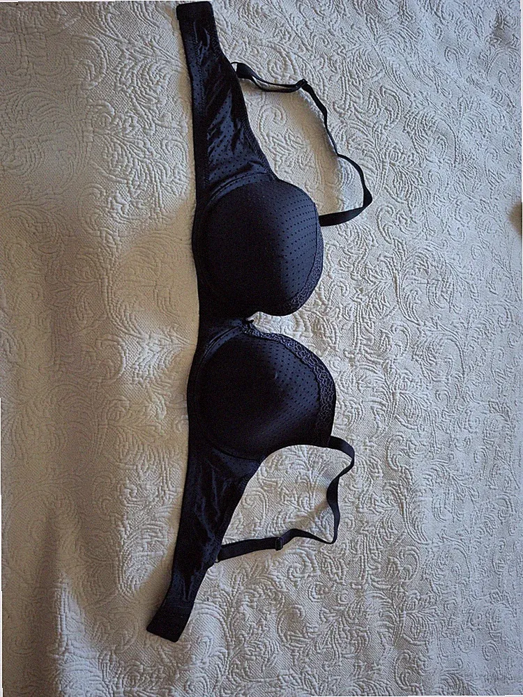 Gina Bonotti Damen BH push up Bügel BH mit breite Träger Gr.85C dunkelblau w.NEU