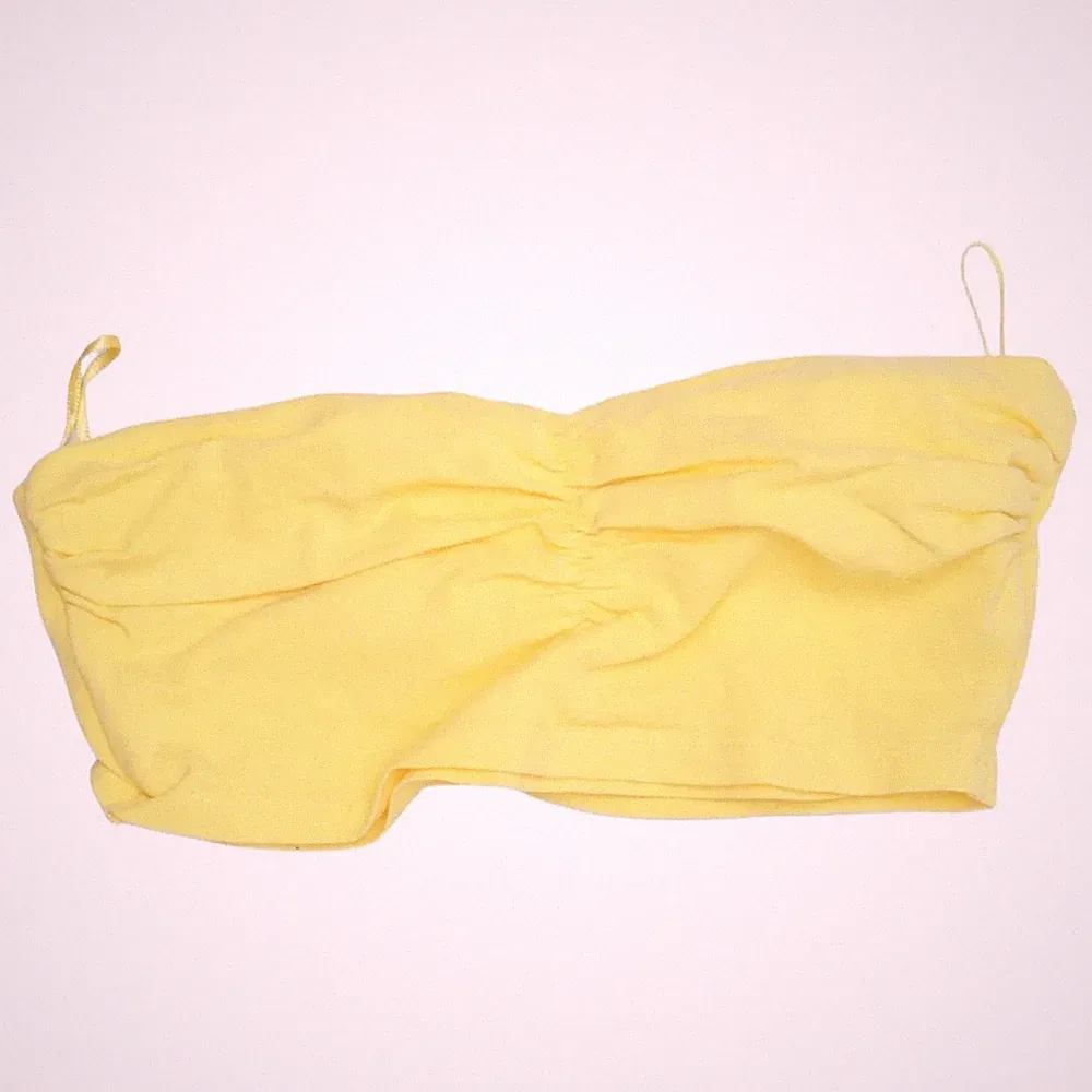 Gina Tricot, Bandeau-BH, Größe: S, LILLY TUBE TOP, Gelb, Baumwolle/Elasthan #Rwy