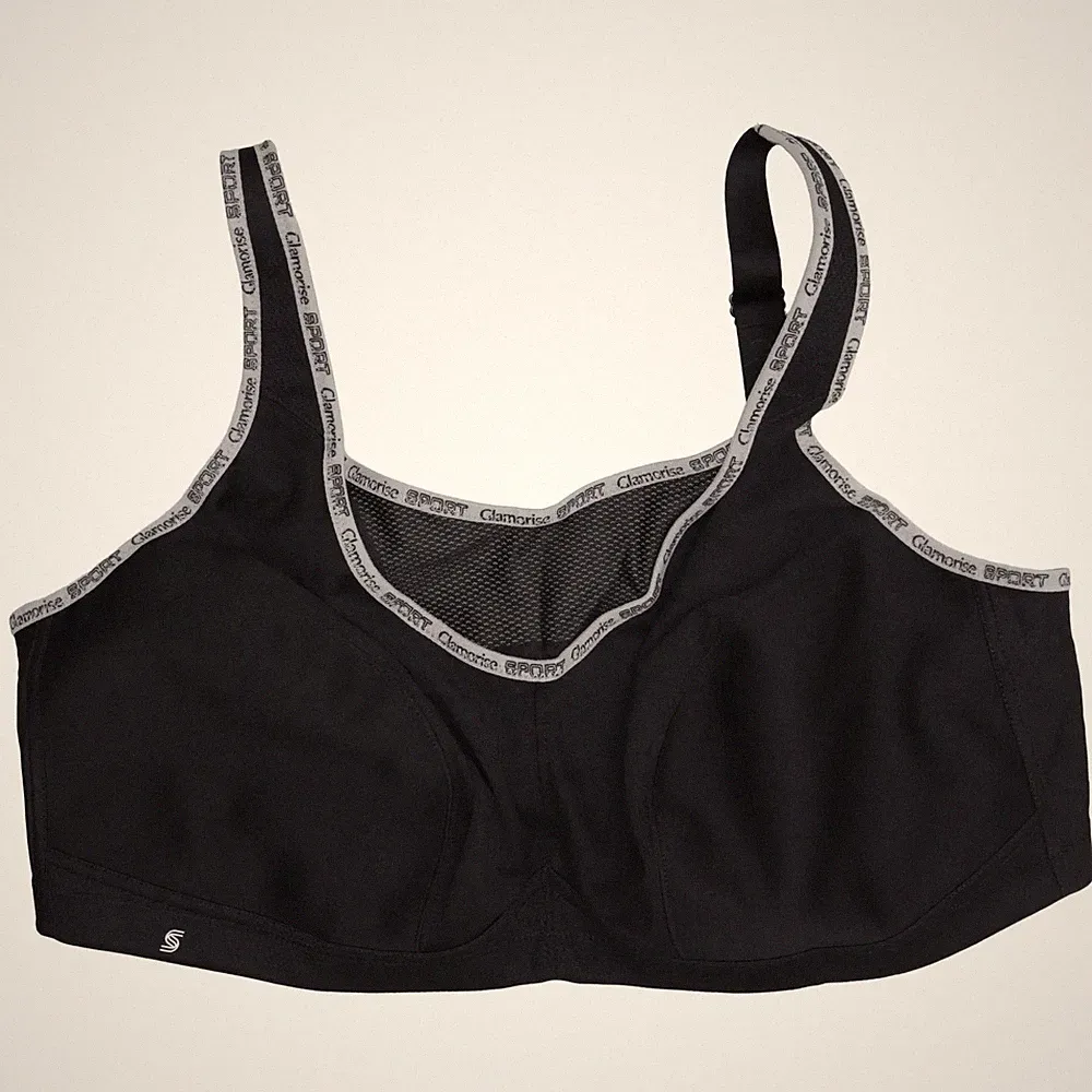 Glamorise, Sport-BH, Größe: 110C, Schwarz, Elasthan/Polyamid/Polyester #xUI