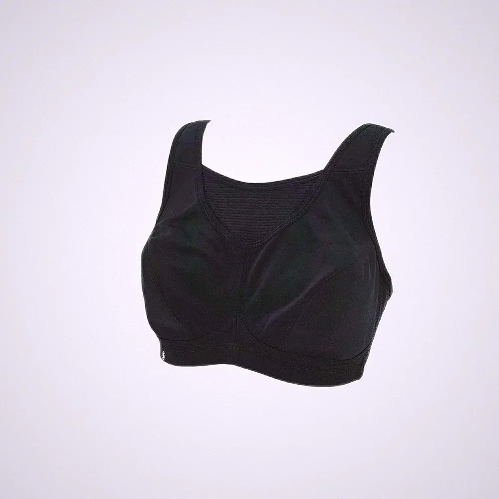 Glamorise Sportbustier Sport Bh Damen Schwarz Bra Women's 80C Komfortabel Workou