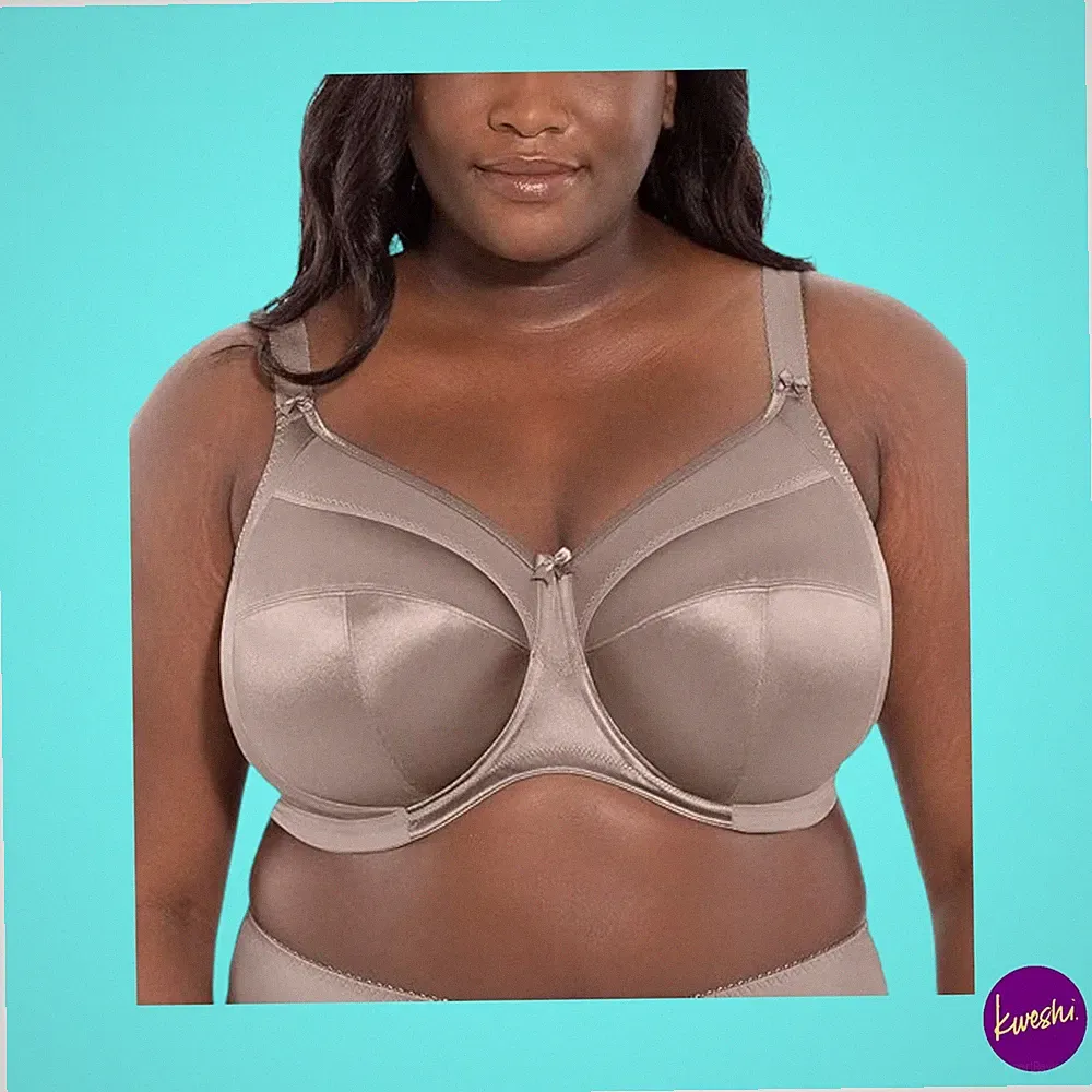 Goddess Damen Plus Size Keira Bügel-BH mit Band, Pebble, UK 38 G | EU 85G