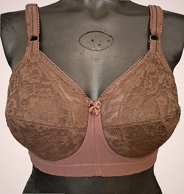 Goddess USA 386 Damen Spitze BH Gr.85C UK 38C vollschale BH ohne Bügel Braun