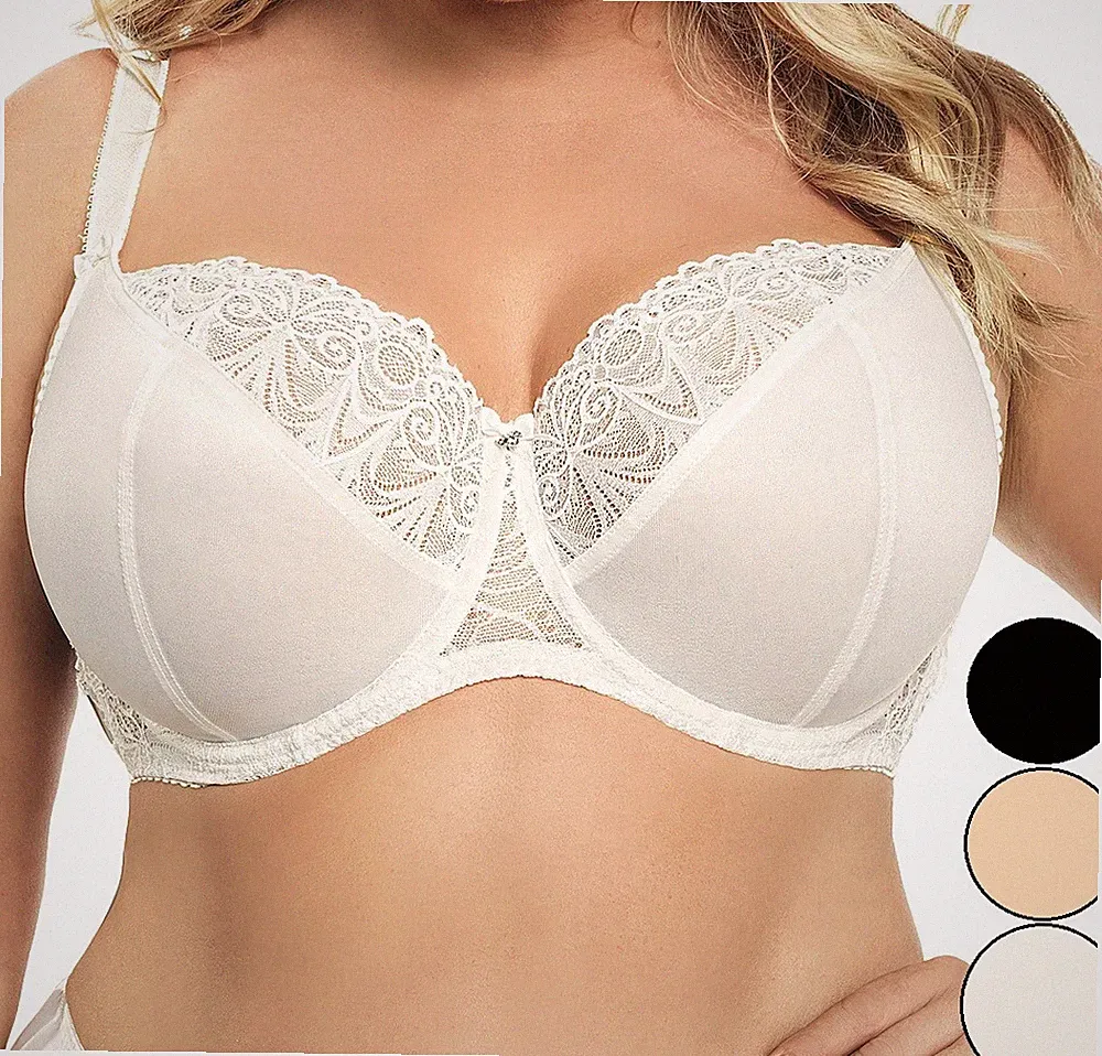 Gorsenia Bügel BH schwarz beige creme große Größen starker Halt breite Träger
