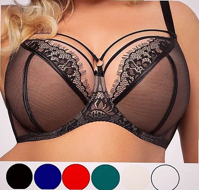Gorsenia Bügel BH Übergröße breite Träger große Größen Spitze Damen Dessous K496