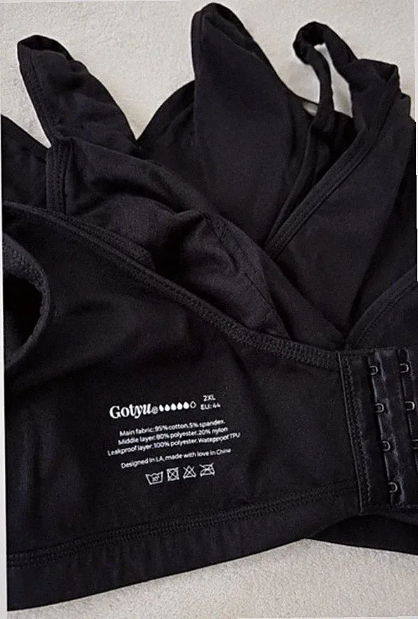 Gotyu Sport-BH Damen schwarz 2XL Häkchenverschluss