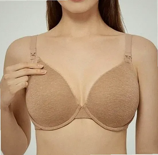 GRATLIN🌺Beige Still Stillen Schwangerschaft Bügel Gepolsterter BH 🌺34E #4
