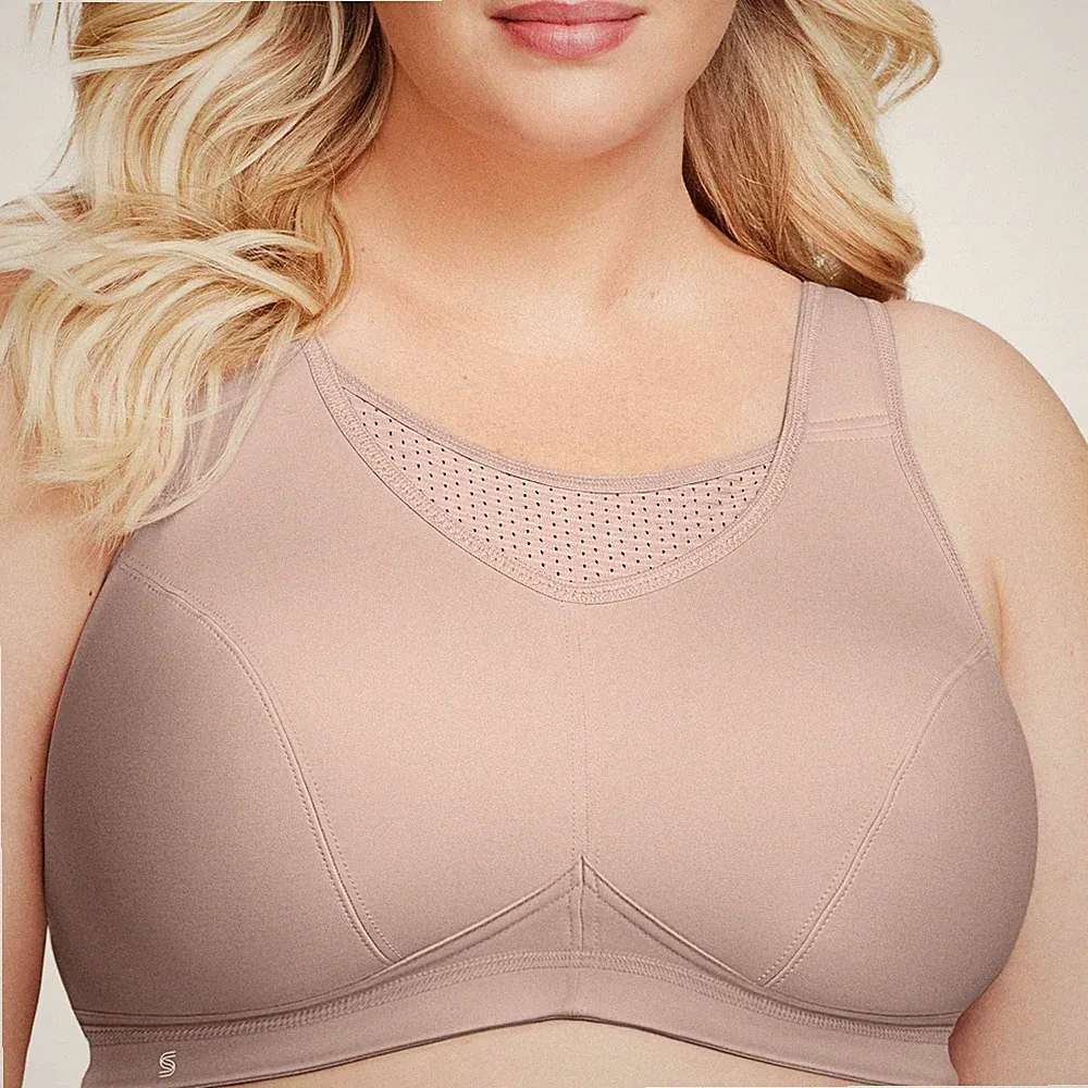 Große Größen Plusgröße Bustier Elite SportBH mit bestem Halt ohne Bügel Nr. 1...