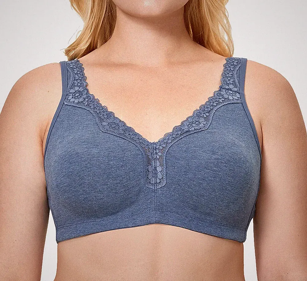 Großer Plus Size BH Ladies Daily Unlined Atmungsaktiv Minimizer Baumwolle BH