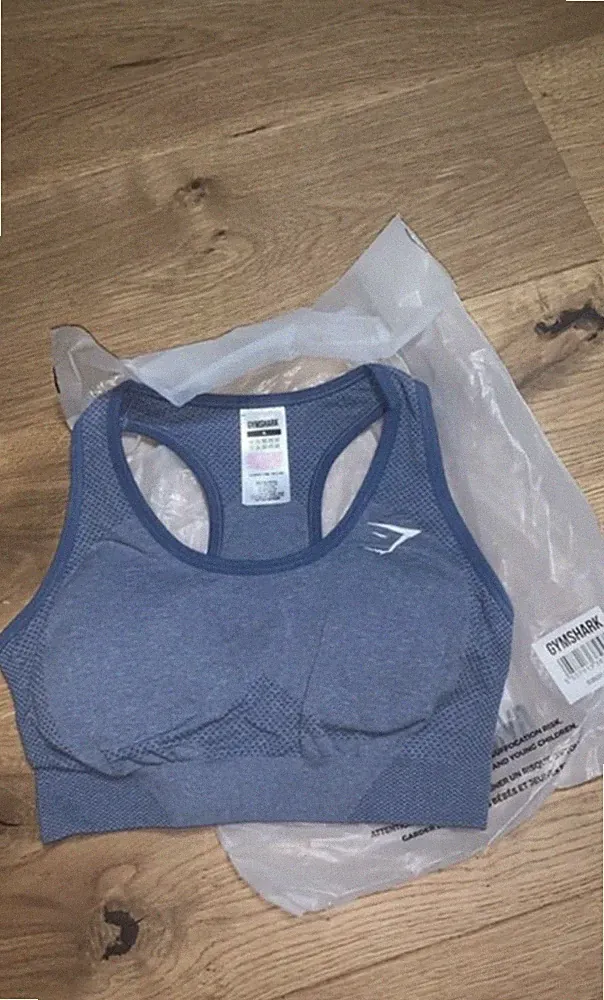 Gymshark Seamless Sports Bra Blau Gr. S