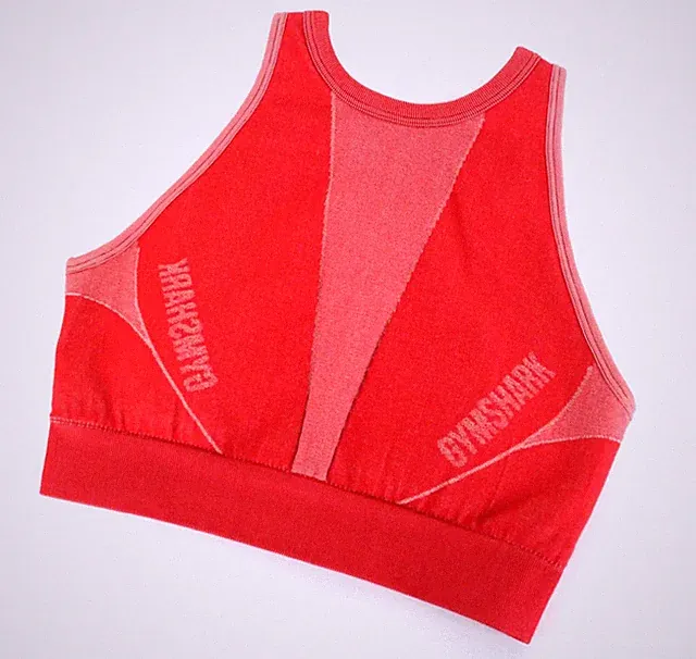 Gymshark Turbo Damen Sport-BH Rot S Stretch nahtlos Ärmellos