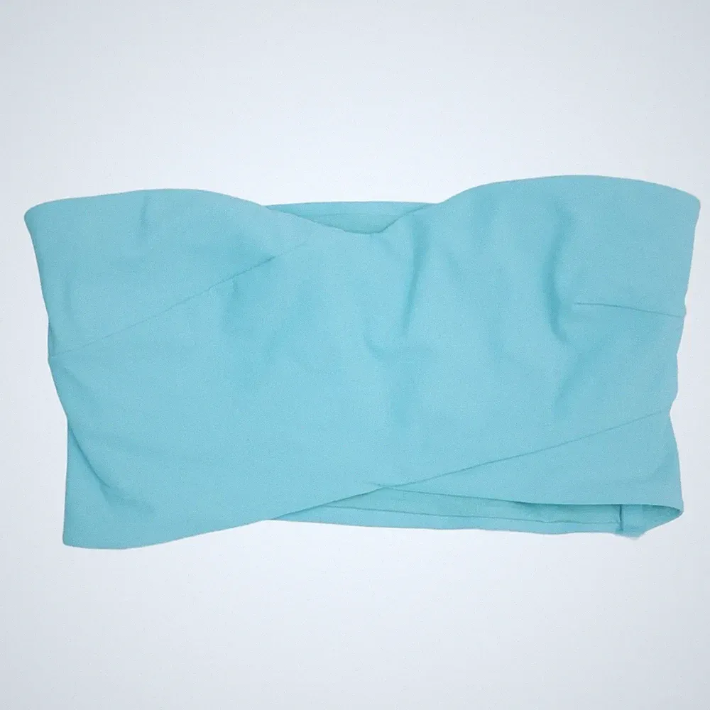 H&M, Bandeau-BH, Größe: 36, Türkis, Elasthan/Polyester/Polyamid, Einfarbig #a5U