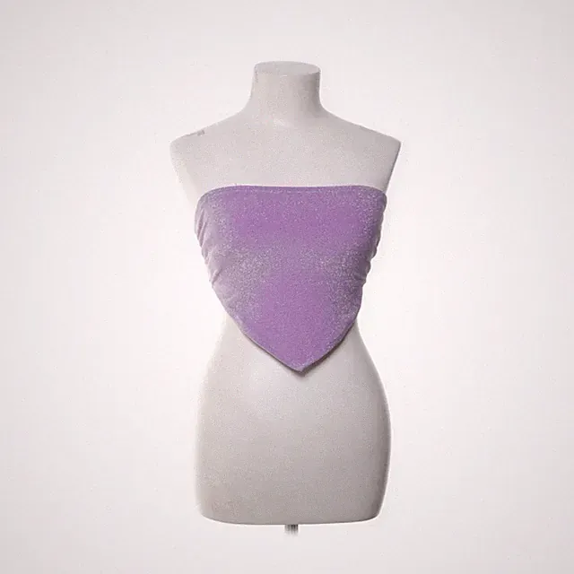 H&M, Bandeau-BH, Größe: 44, Lila, Elasthan/Metallfaser/Nylon/Polyester #cAc