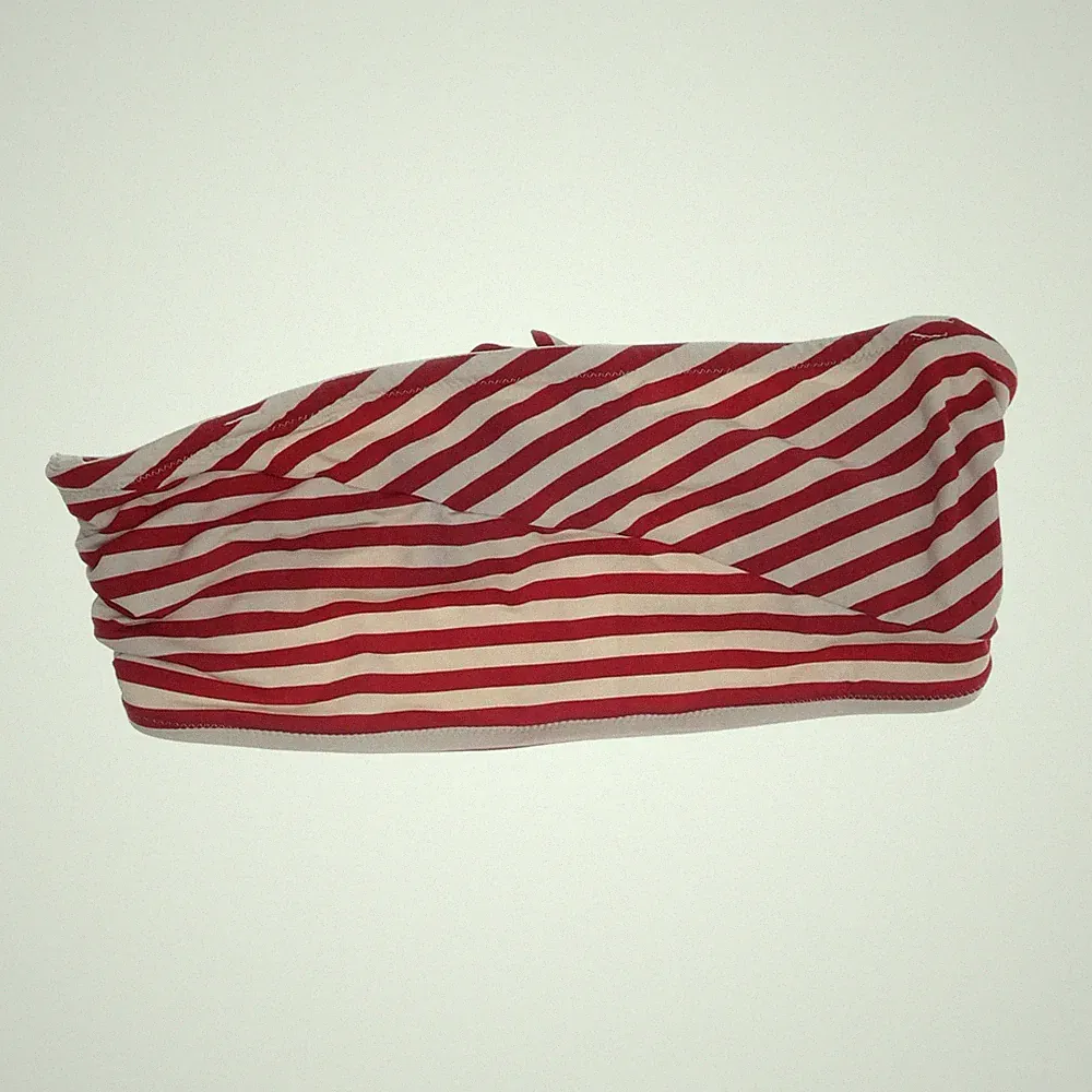 H&M, Bandeau-BH, Größe: 44, Rot/Weiß, Streifen, Damen #mLo