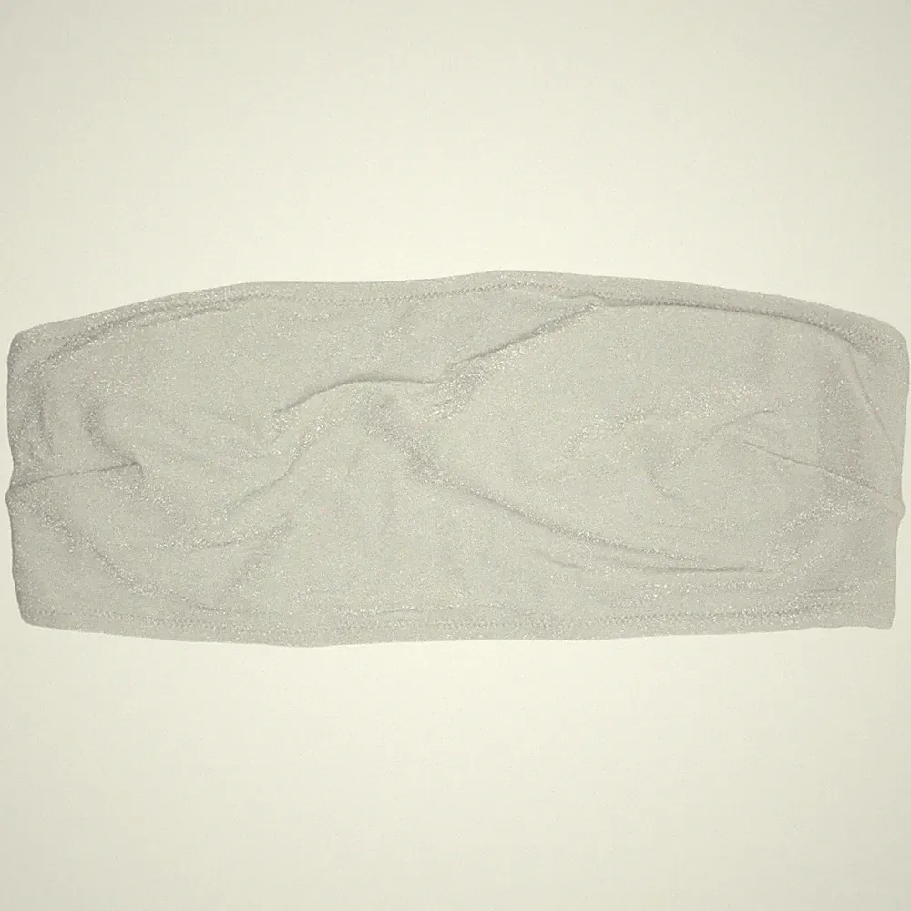H&M, Bandeau-BH, Größe: 46, Grau, Elasthan/Metallfaser/Polyamid/Polyester #CnG