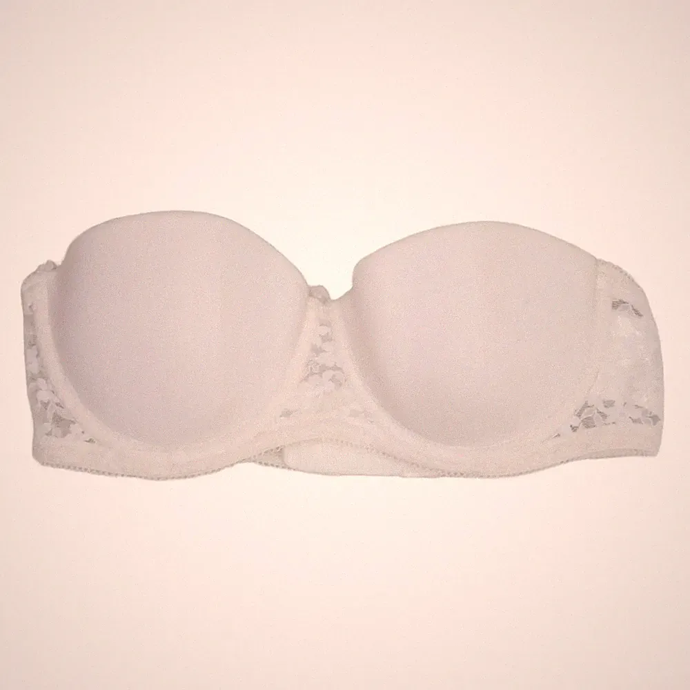 H&M, Bandeau-BH, Größe: 70A, Weiß, Baumwolle/Elasthan/Polyamid/Polyester #V5o