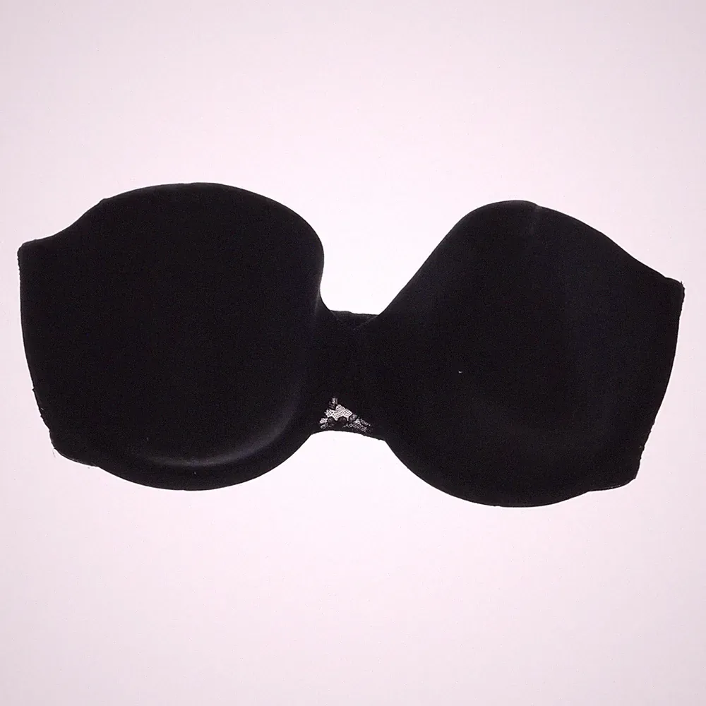 H&M, Bandeau-BH, Größe: 80F, Schwarz, Baumwolle/Elasthan/Polyamid/Polyester #VAD
