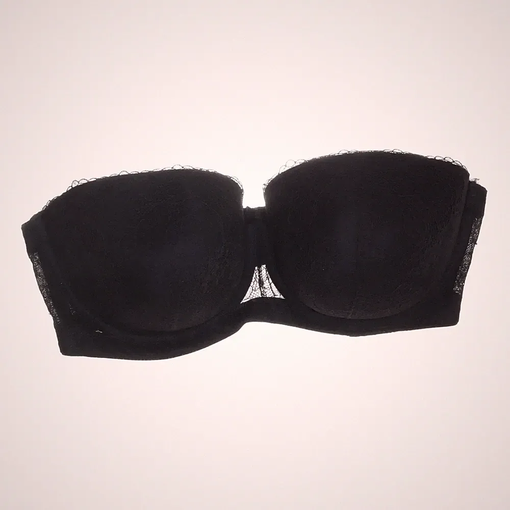 H&M, Bandeau-BH, Größe: 80F, Schwarz, Elasthan/Polyamid/Polyester #kUd