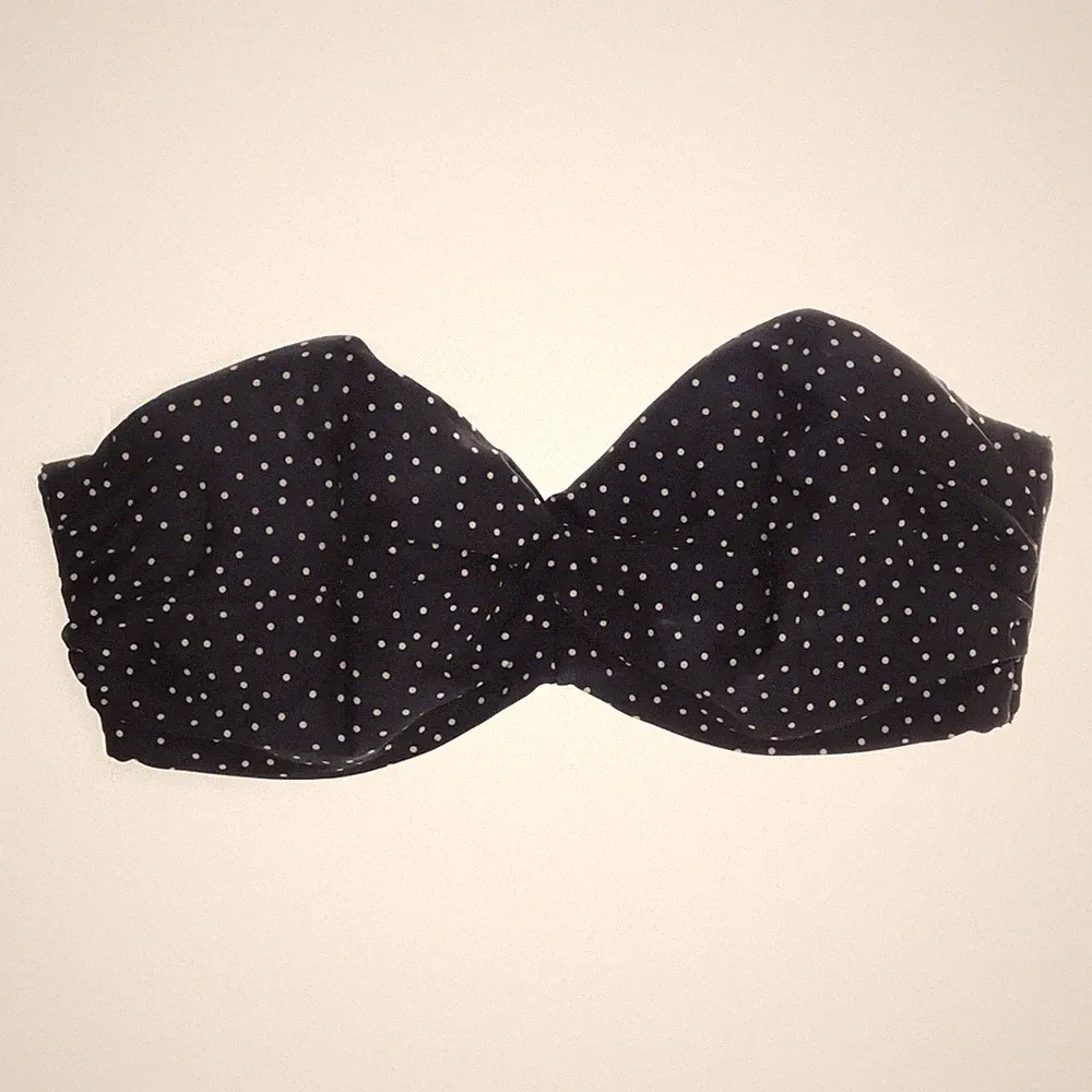 H&M, Bandeau-BH, Größe: 85D, Schwarz/Weiß, Gepunktet, Damen #zS1