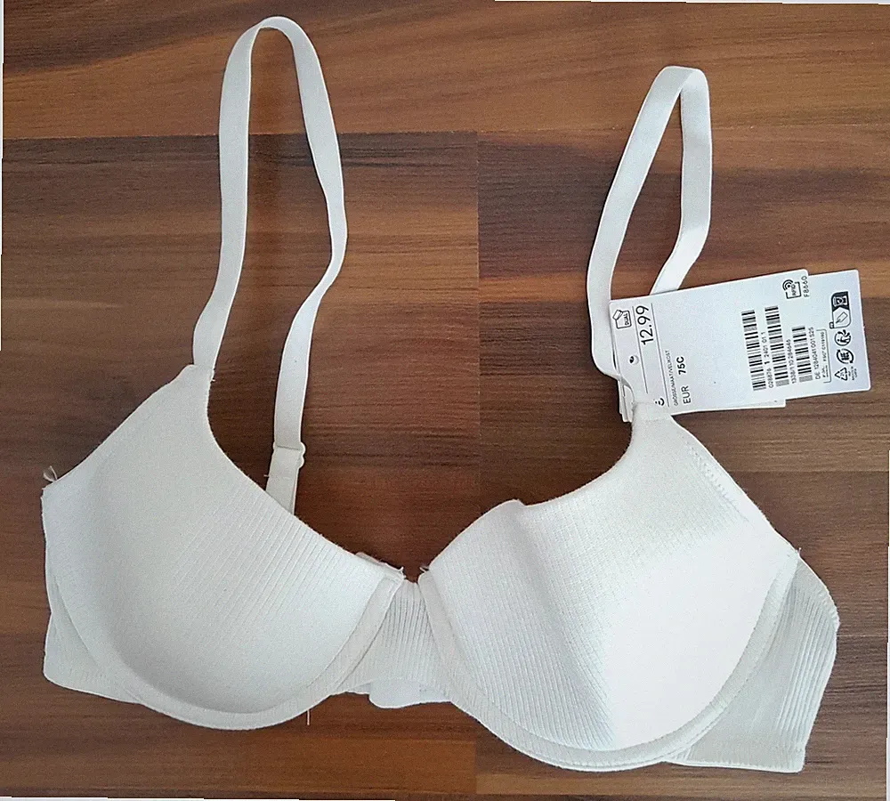 H§M Damen BH Gr. 75/C.,Altweiß,Neu.