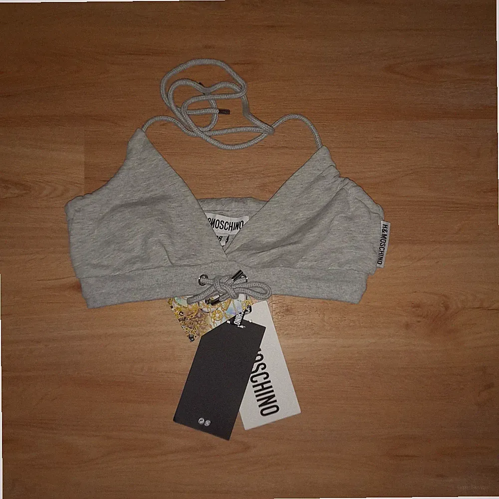 H&M MOSCHINO Grauer BH-Top GR.38 NEU mit Etikett
