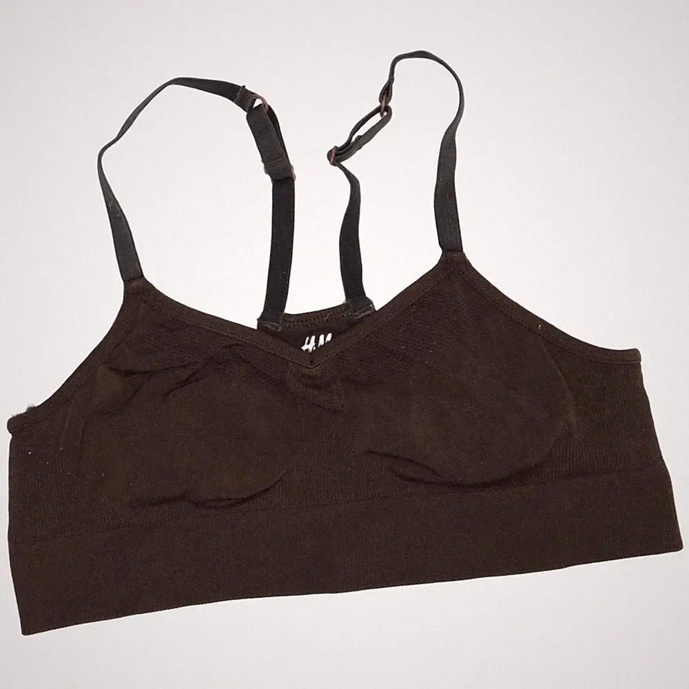 H&M Sport, Sport-BH, Größe: M, Braun, Elasthan/Polyamid, Einfarbig, Damen #Lm4