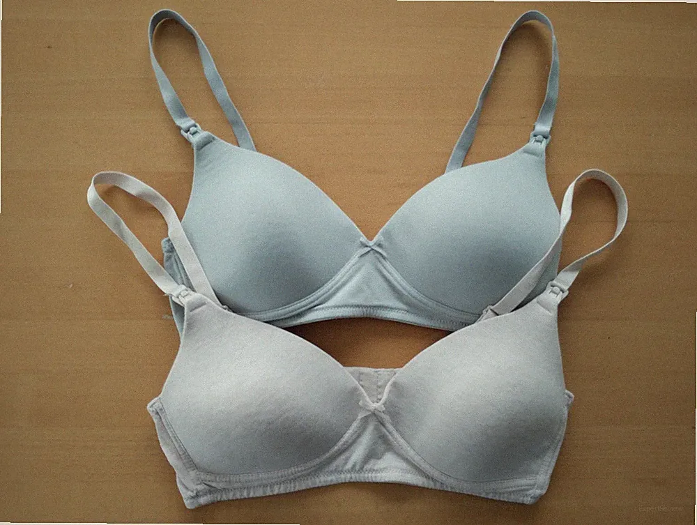 H&M Still-BH Größe 75 B 2er Set in hellrosa meliert und hellgrau - ungetragen