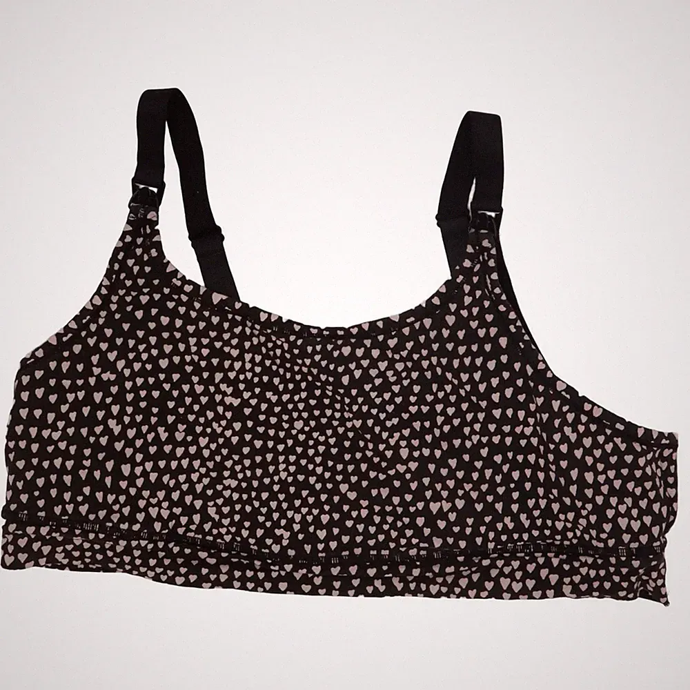 H&M, Still-BH, Größe: XL, Schwarz/Pink, Baumwolle/Elasthan, Gepunktet #Sq3
