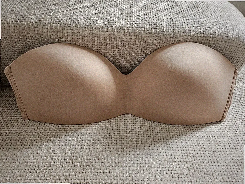 H&M wattierter Bandeau BH Beige Größe 44 NEU