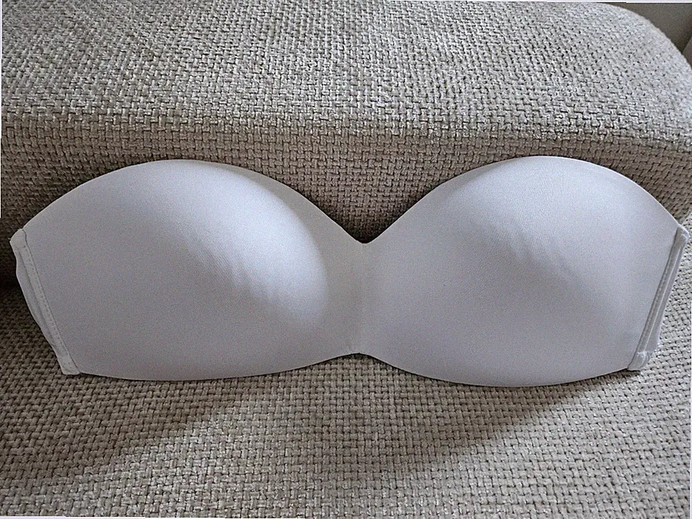 H&M wattierter Bandeau BH weiß Größe 44 NEU