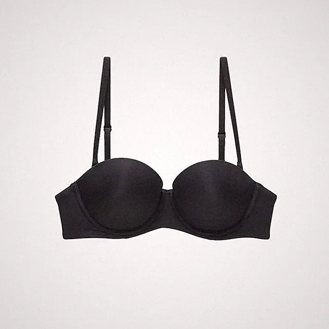 Halbschalen BH 3/4 Cup Style normale Kleiderlänge einfarbig Muster Stahlringe