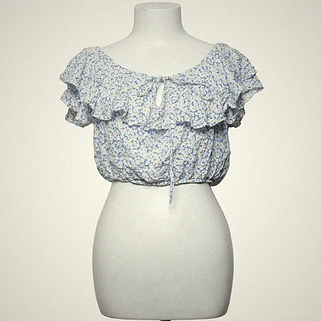 Harper & Me, Bandeau-BH, Größe: 40, Blau/Weiß/Gelb, Viskose, Damen #LHF