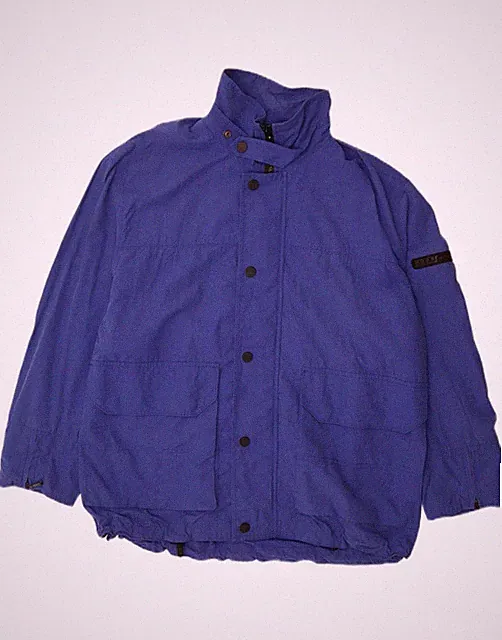 Hugo Boss Herren Regenjacke EU 48 Mittelblau Polyamid Sport BH30