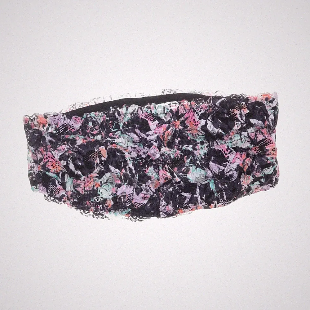 Hunkemöller, Bandeau-BH, Größe: M, Schwarz/Pink/Mehrfarbig #2Fa