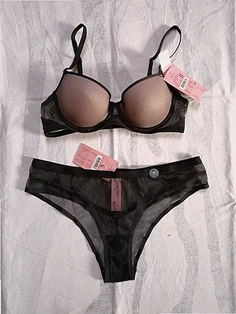 Hunkemöller Basic Unterwäsche Set Kylie 70B S schwarz beige NEU