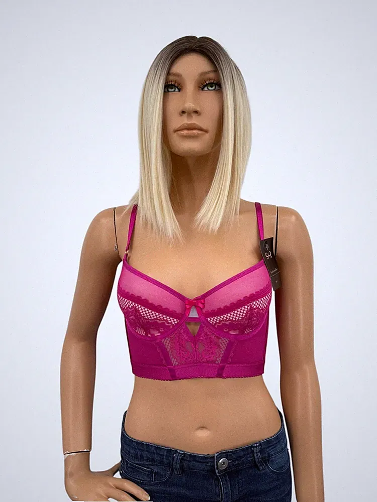 Hunkemöller bh pink lila spitze longline Größe 70 D