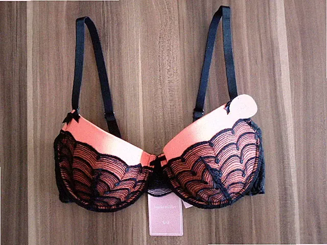 Hunkemöller Hannah embroidery BH in Gr : 70 C in Orange/Schwarz NEU mit Etikett