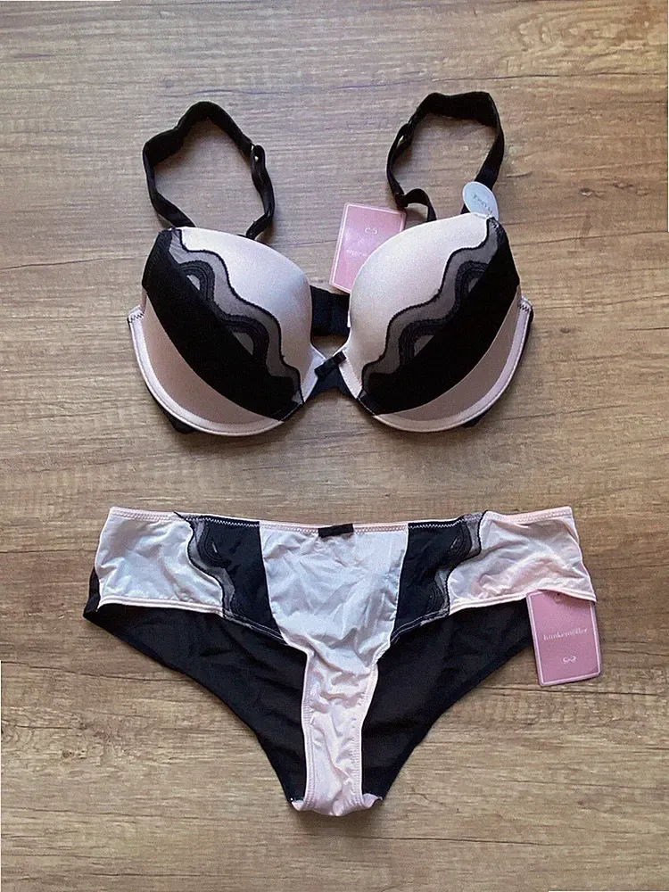 Hunkemöller Plunge BH Set BH Gr. 70D Slip Gr. L