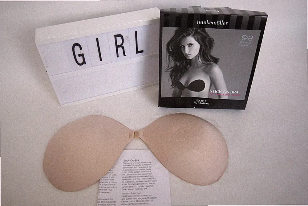 Hunkemöller Trägerloser Silicon Stick on Bra Klebe BH Push Up Gr. C/D Neuwertig!