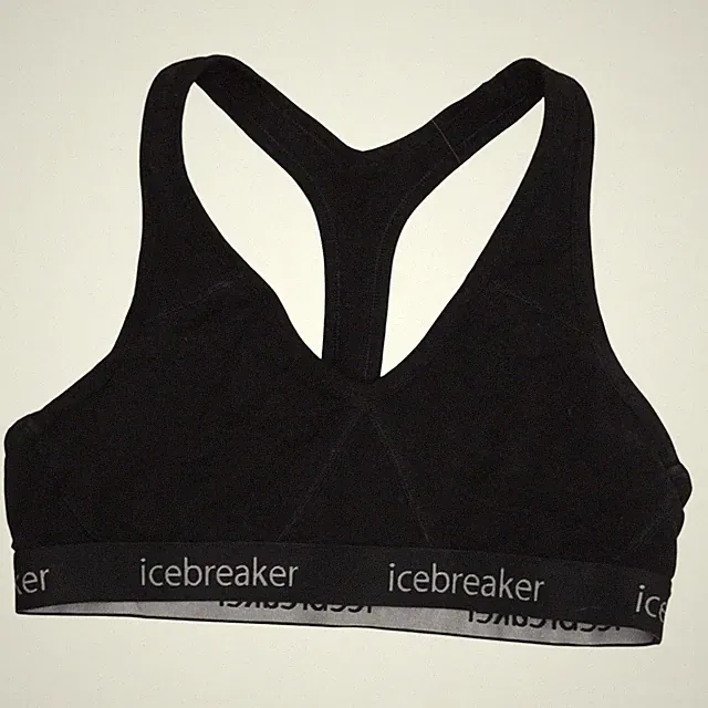 Icebreaker Merino, Sport-BH, Größe: M, Schwarz, Merinowolle, Einfarbig #PtD