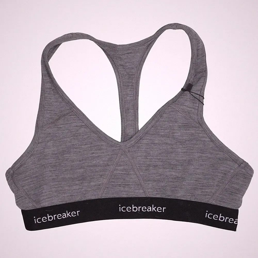 Icebreaker, Sport-BH, Größe: M, Grau, Elasthan/Polyamid/Wolle, Einfarbig #1Xz