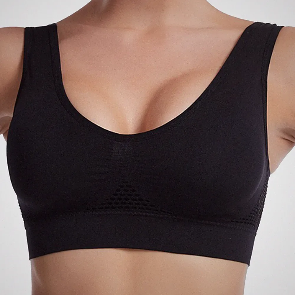 Damen Sport BH Große Größe Nahtlos Bequemer Bustier Top für Fitness Lauf Yoga