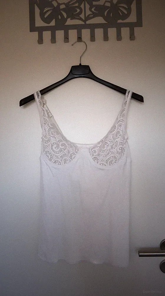 ISADORA Damen BH-Hemd mit Bügel BH-Top Unterwäsche Trägertop Weiß Gr. 42 B TOP