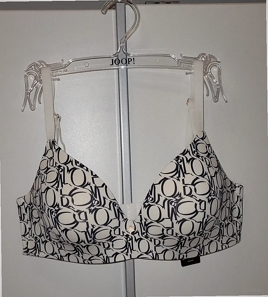 JOOP! Triangel-BH Strong Sensation ecru-blau Gr. 75 A
